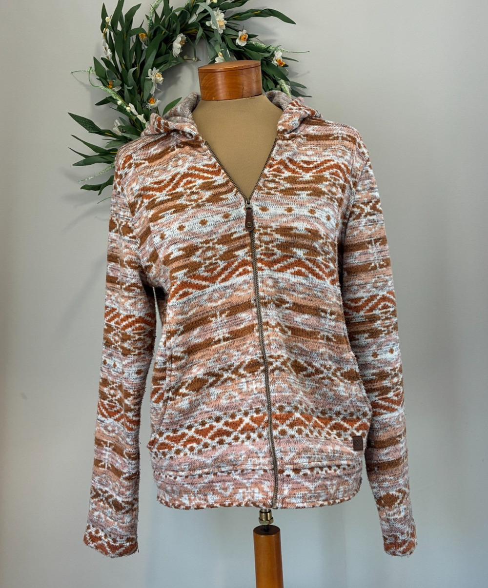 Sherpa Adventure Gear Women's M Hoodie Full Zip Geometric Aztec Navajo Fall